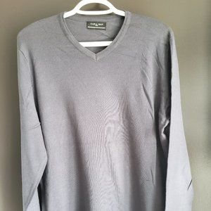 Zara Man Medium Blue V Neck Sweater